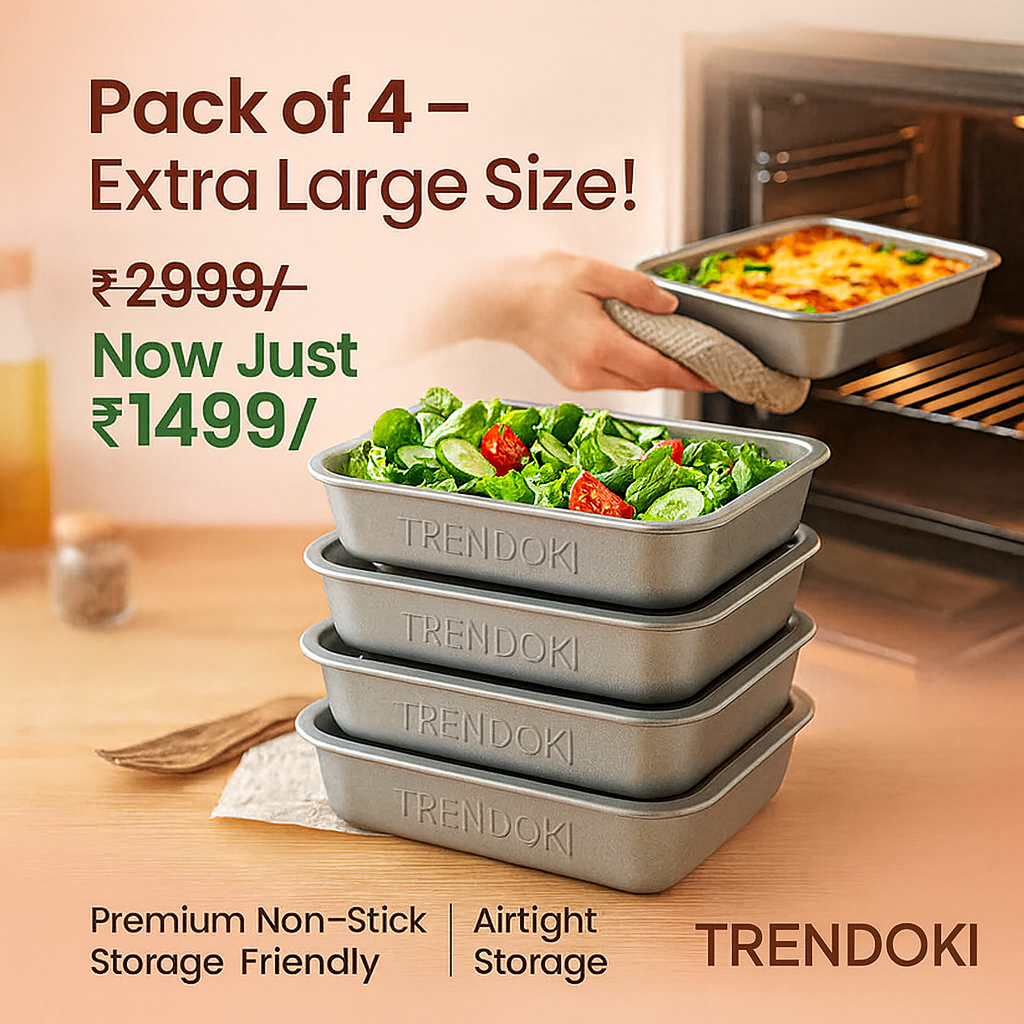 Non Stick Baking Pan Food Storage Box with Cover