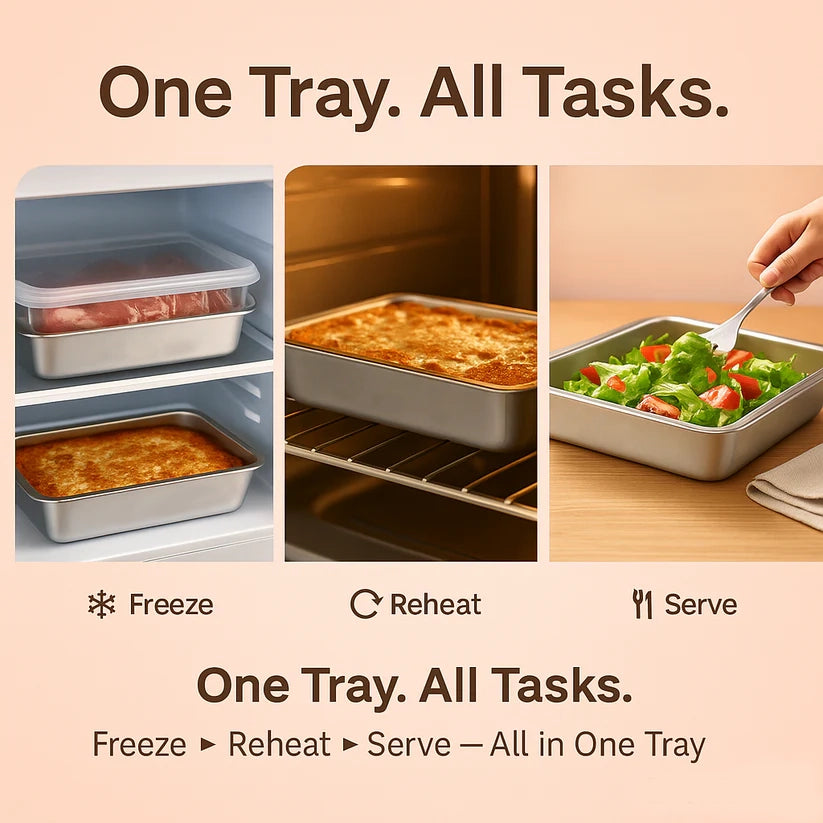 Non Stick Baking Pan Food Storage Box with Cover
