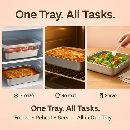 Non Stick Baking Pan Food Storage Box with Cover