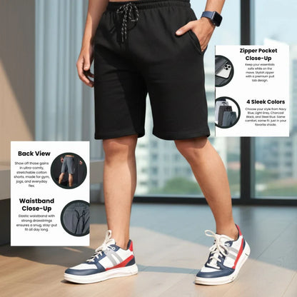 Pack of 4 Stretchable Premium High-Quality Cotton Shorts For Men